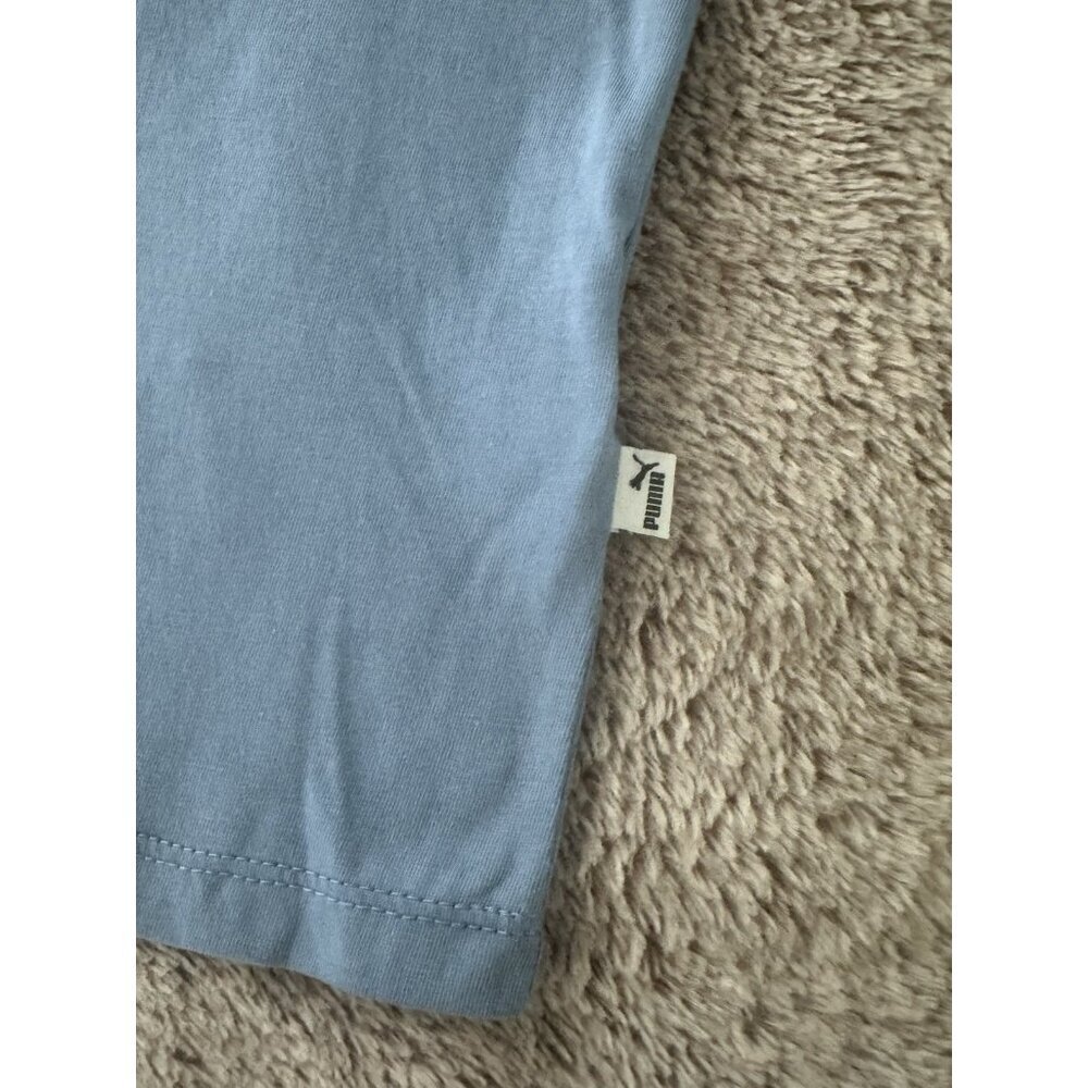 Puma Essential Logo Crew Neck Short Sleeve T-Shirt Women’s Blue Size S New - Picture 7 of 11